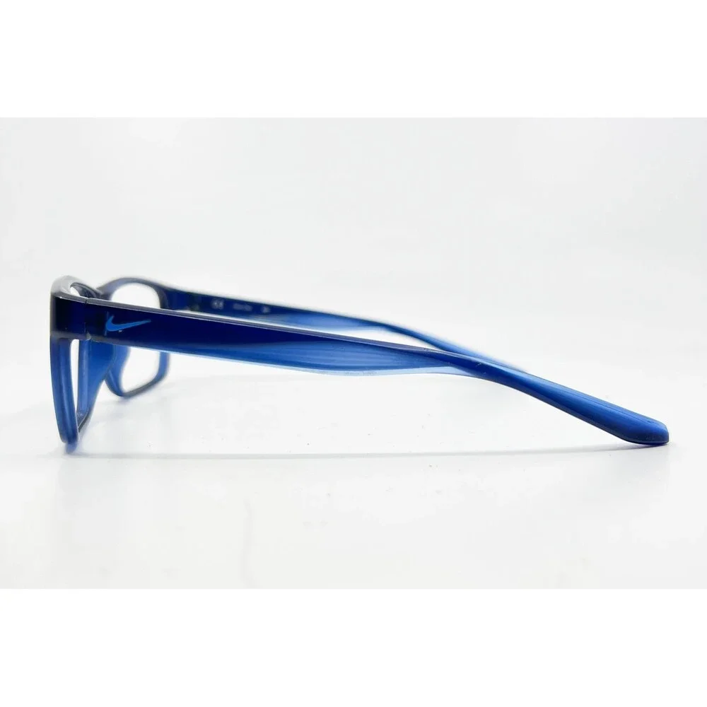 Nike Eyeglasses Frames Mens Blue 7127 403 Rectangular 56-15-140 - Picture 3 of 7